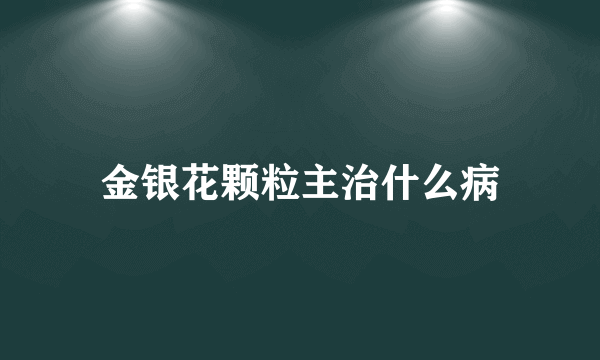 金银花颗粒主治什么病