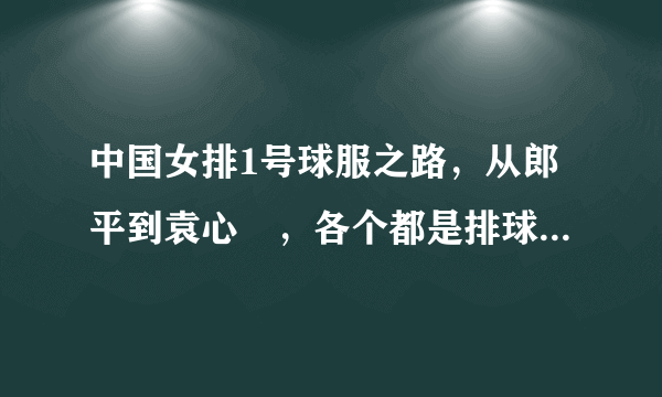 中国女排1号球服之路，从郎平到袁心玥，各个都是排球圈顶级高手吗？