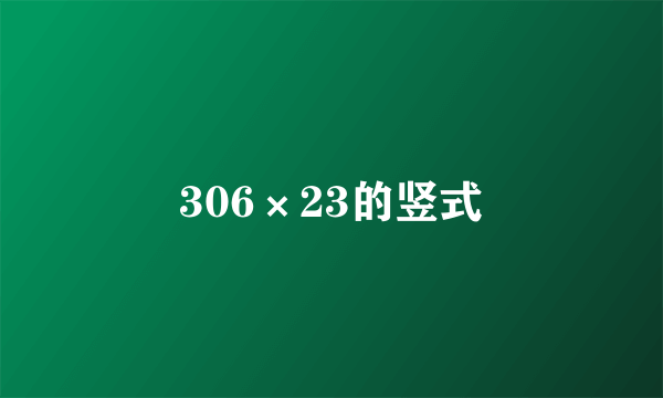 306×23的竖式