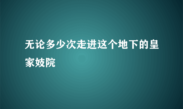 无论多少次走进这个地下的皇家妓院