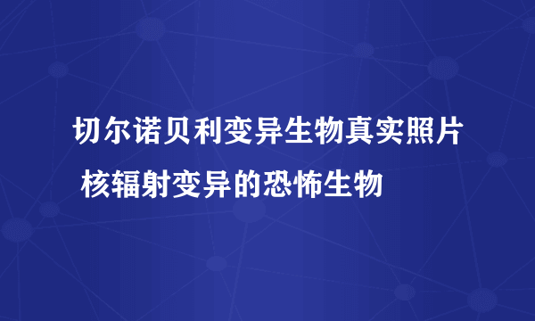 切尔诺贝利变异生物真实照片 核辐射变异的恐怖生物