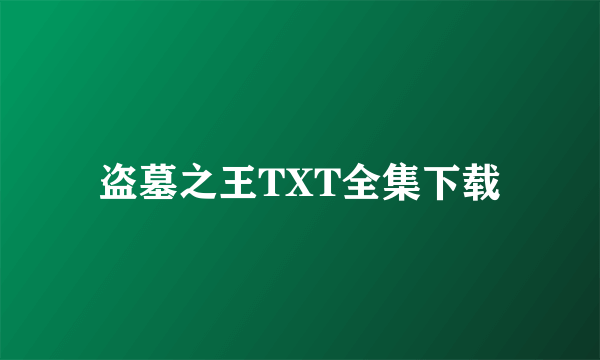 盗墓之王TXT全集下载