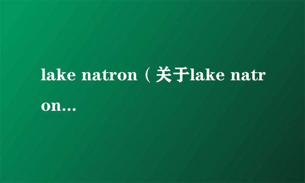 lake natron（关于lake natron的介绍）