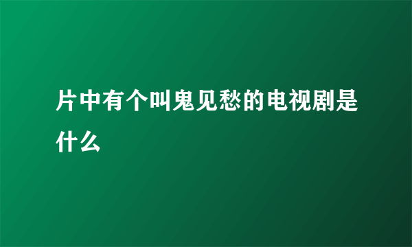 片中有个叫鬼见愁的电视剧是什么