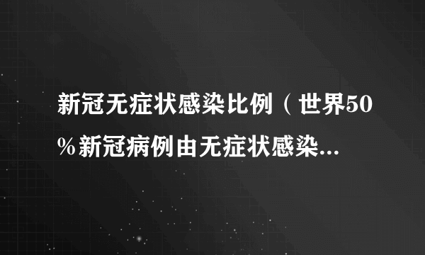 新冠无症状感染比例（世界50%新冠病例由无症状感染者传染）