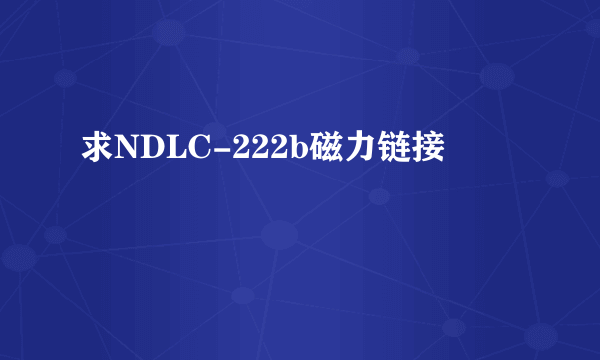 求NDLC-222b磁力链接