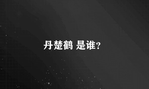 丹楚鹤 是谁？