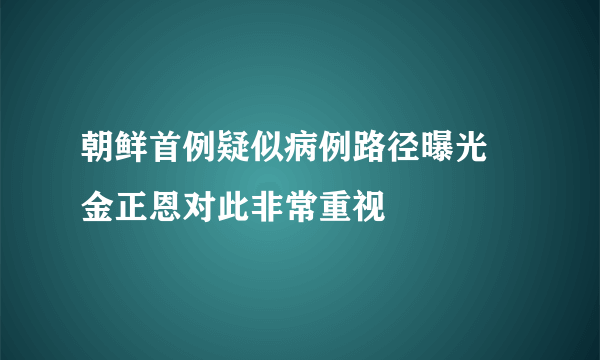 朝鲜首例疑似病例路径曝光 金正恩对此非常重视