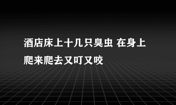 酒店床上十几只臭虫 在身上爬来爬去又叮又咬