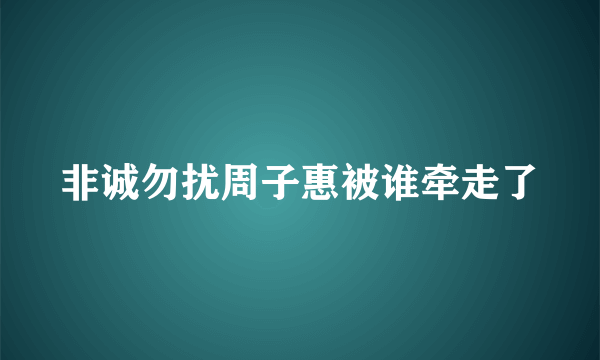 非诚勿扰周子惠被谁牵走了