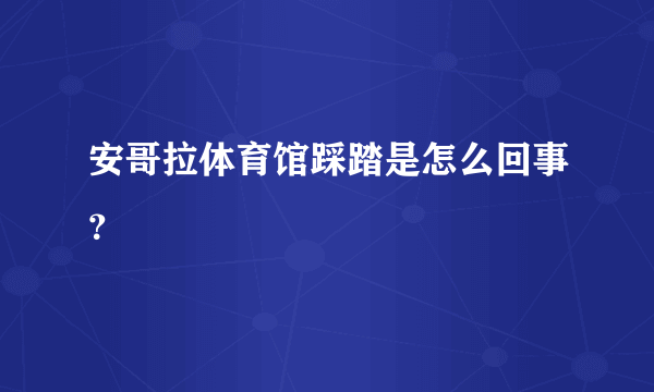 安哥拉体育馆踩踏是怎么回事？