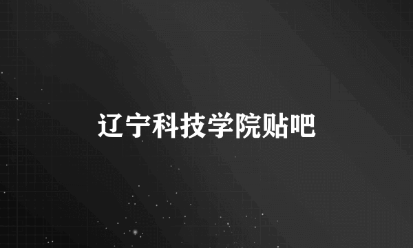 辽宁科技学院贴吧