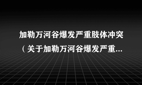 加勒万河谷爆发严重肢体冲突（关于加勒万河谷爆发严重肢体冲突的介绍）