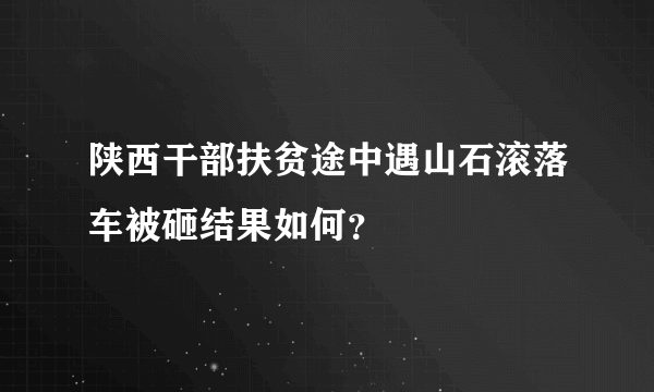 陕西干部扶贫途中遇山石滚落车被砸结果如何？