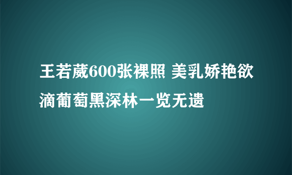 王若葳600张裸照 美乳娇艳欲滴葡萄黑深林一览无遗