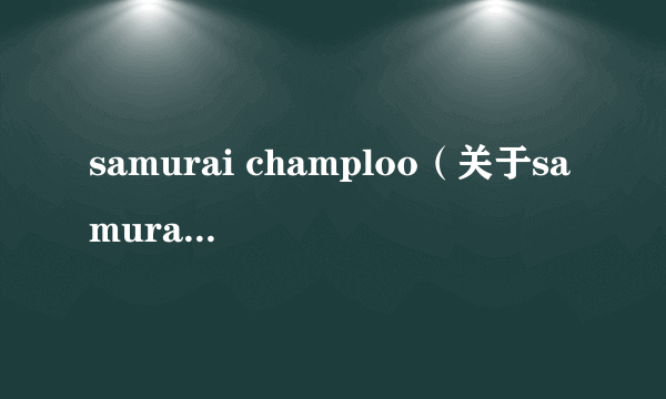 samurai champloo（关于samurai champloo的简介）