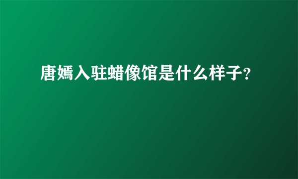 唐嫣入驻蜡像馆是什么样子？