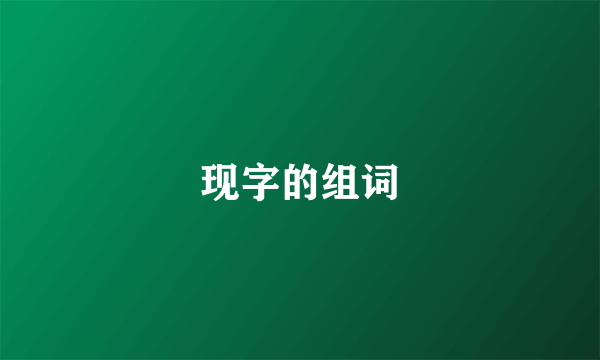 现字的组词