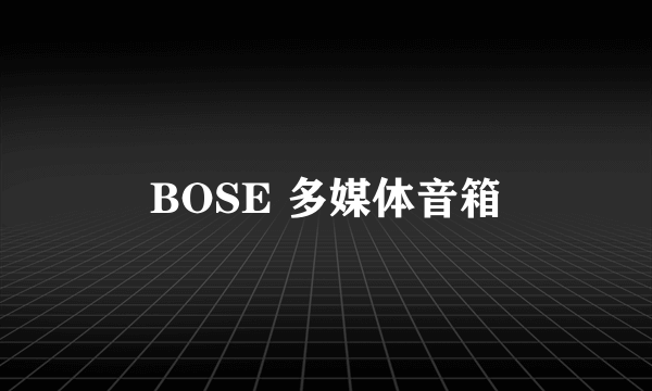 BOSE 多媒体音箱