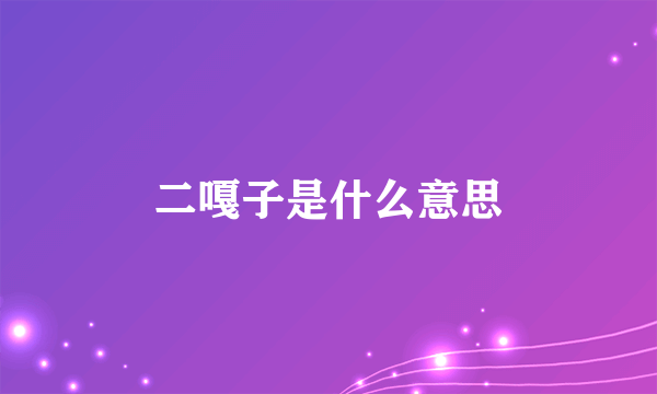 二嘎子是什么意思