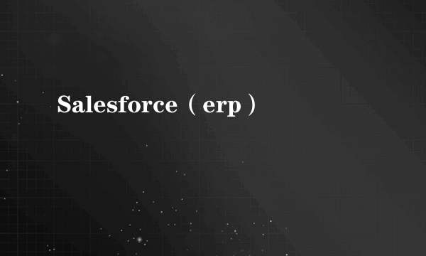 Salesforce（erp）