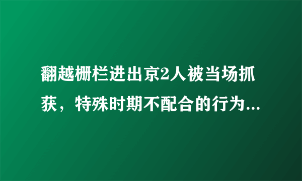 翻越栅栏进出京2人被当场抓获，特殊时期不配合的行为应该被严惩吗？