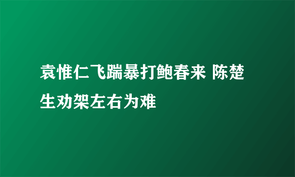 袁惟仁飞踹暴打鲍春来 陈楚生劝架左右为难