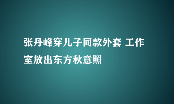 张丹峰穿儿子同款外套 工作室放出东方秋意照