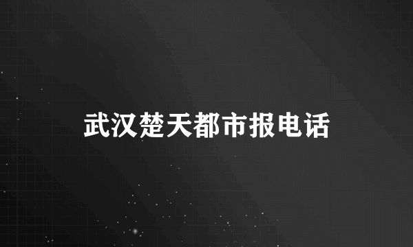 武汉楚天都市报电话