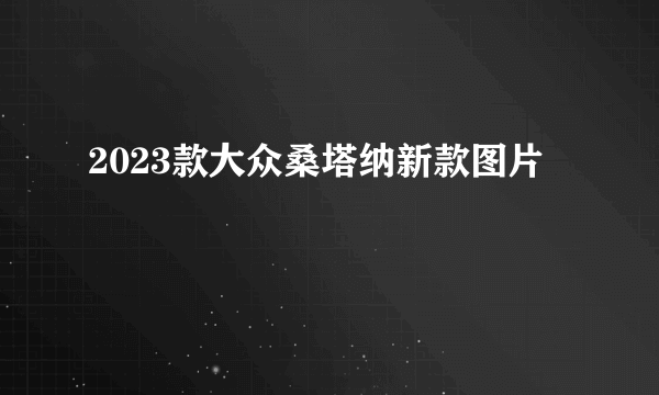 2023款大众桑塔纳新款图片