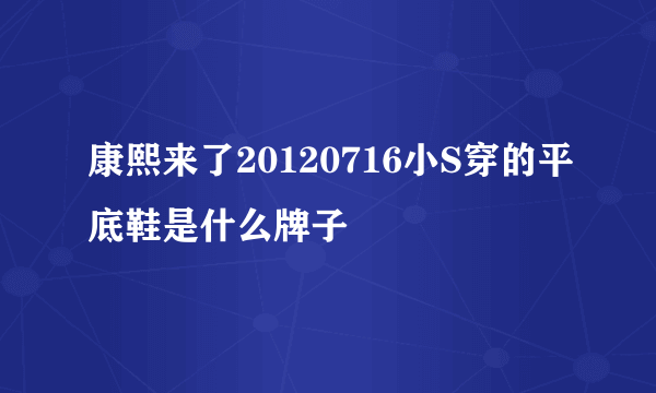 康熙来了20120716小S穿的平底鞋是什么牌子