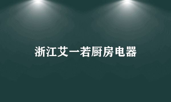 浙江艾一若厨房电器