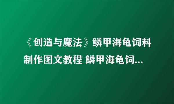 《创造与魔法》鳞甲海龟饲料制作图文教程 鳞甲海龟饲料制作方法