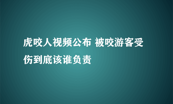 虎咬人视频公布 被咬游客受伤到底该谁负责