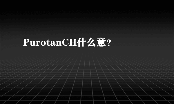 PurotanCH什么意？