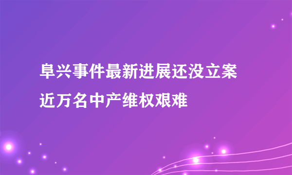 阜兴事件最新进展还没立案 近万名中产维权艰难