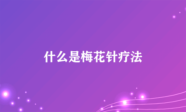 什么是梅花针疗法