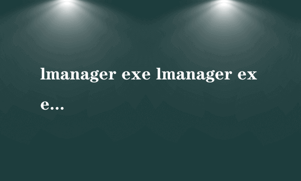 lmanager exe lmanager exe怎么样）