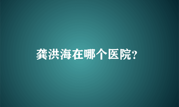 龚洪海在哪个医院？