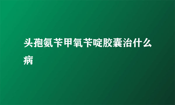 头孢氨苄甲氧苄啶胶囊治什么病