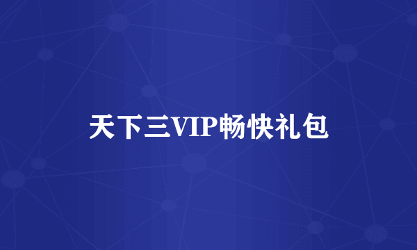 天下三VIP畅快礼包