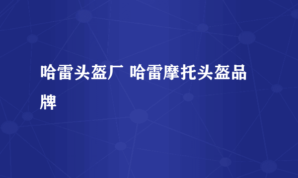 哈雷头盔厂 哈雷摩托头盔品牌