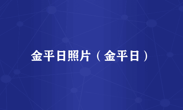 金平日照片（金平日）