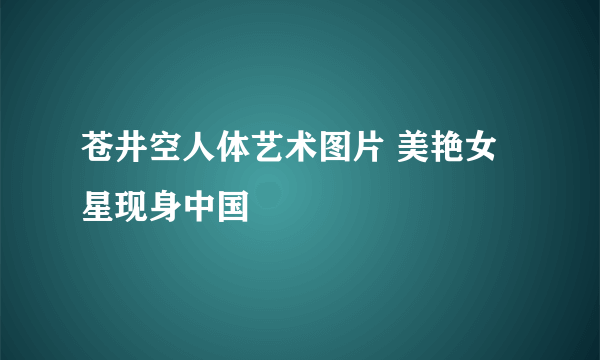 苍井空人体艺术图片 美艳女星现身中国