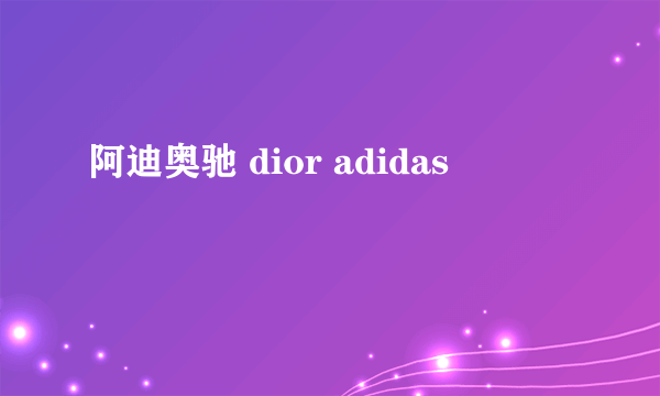 阿迪奥驰 dior adidas