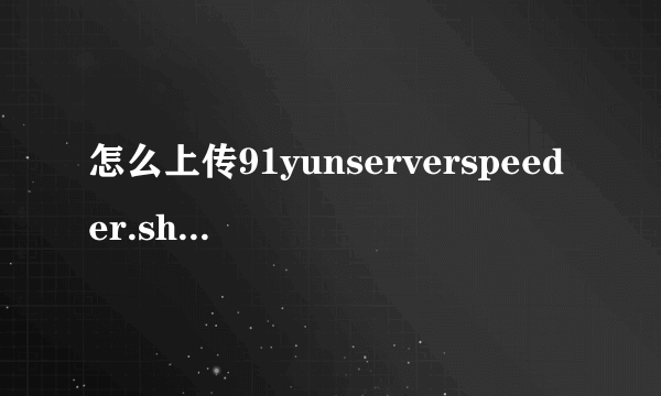 怎么上传91yunserverspeeder.sh到vps上