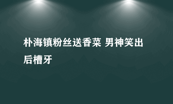 朴海镇粉丝送香菜 男神笑出后槽牙