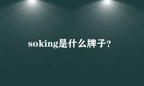 soking是什么牌子？