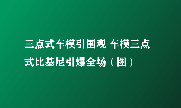 三点式车模引围观 车模三点式比基尼引爆全场（图）