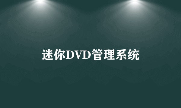 迷你DVD管理系统